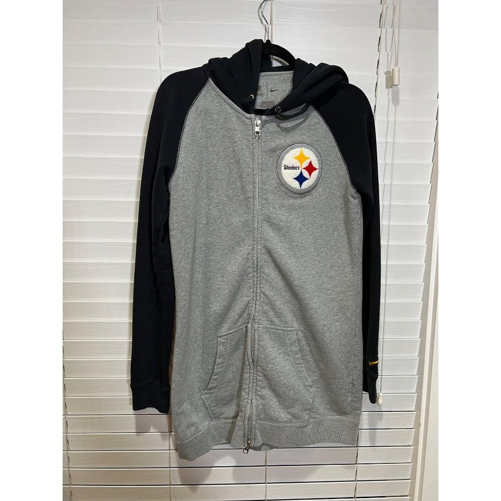 Nike Full Zip Pittsburgh Steelers Tunic Hoodie - Size M